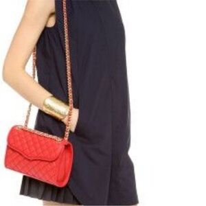 REBECCA MINKOFF quilted mini affair purse convertible bag Chain Strap watermelon